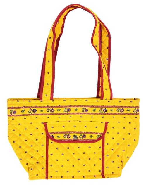 Provence pattern tote bag (Calisson. yellow x red)